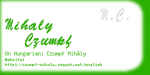 mihaly czumpf business card